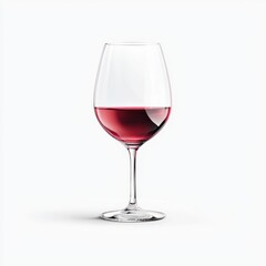 Elegant glass of red wine on a minimalistic background.
