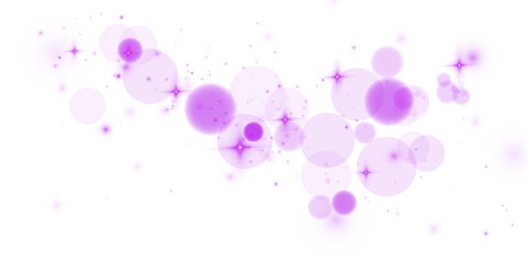 Purple Transparent Bokeh Light Background with Soft Blur and Holiday Sparkle for Elegant Abstract Design