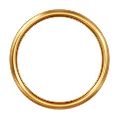Gold circular frame against a black background