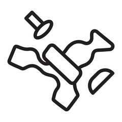 Satellite Map Vector Line Icon Design