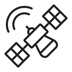 Satellite Control Vector Line Icon Design