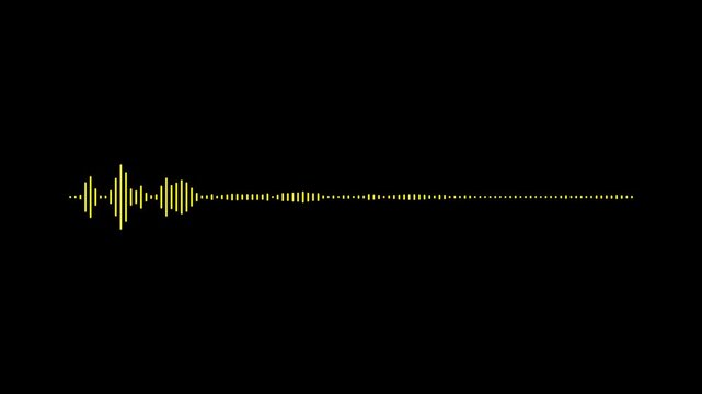 line audio wave visualization on a transparent background, abstract audio wave visualization, dynamic audio spectrum equalizer. audio wave or frequency digital animation effect 4K movement 
