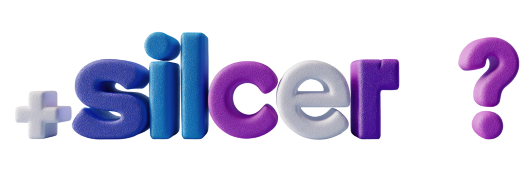 Colorful 3D text with question mark