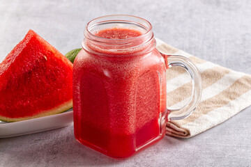 Watermelon sweet smoothie in the glass