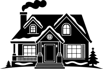 Christmas Home vector illustration