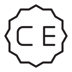 CE Marked Vector Line Icon Design