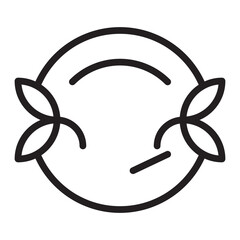 ECO Mark Vector Line Icon Design