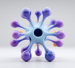 Modern abstract design with vibrant purple and blue hues, perfect for science, technology, or innovative concepts