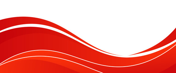 Vector red line background curve element with white space for text and message design, overlapping layers, vector