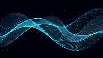 Abstract blue wave background technology digital wave pattern design futuristic wallpaper illustration