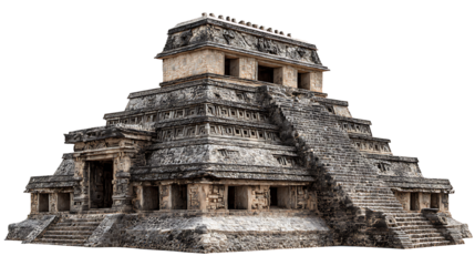 Futuristic Skyscraper or Space Station Structure, isolated on a transparent background.