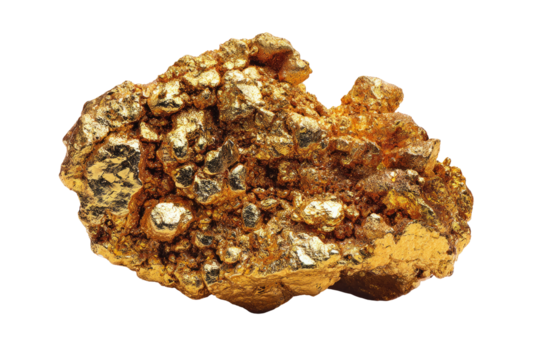 Close-up of a cluster of gold nuggets (1)