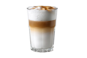 Latte in glass cup
