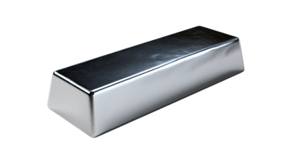 3D rendered silver ingot
