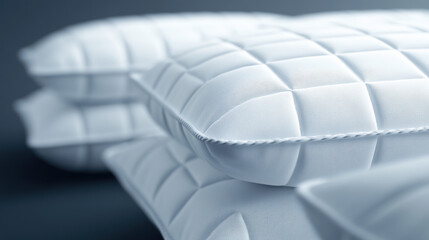 Pillow factory, Pillow cutting and stitching process captured in high detail, showcasing craftsmanship in textile production.