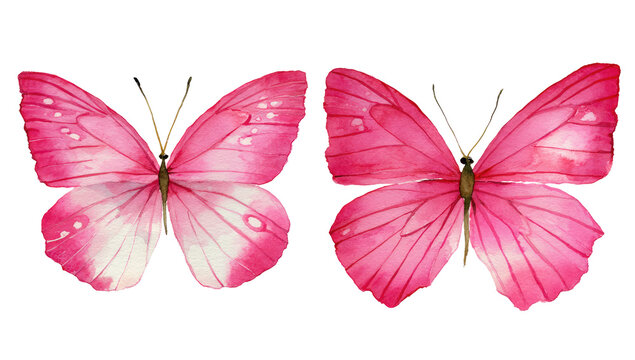 Two pink butterflies - Powered by Adobe