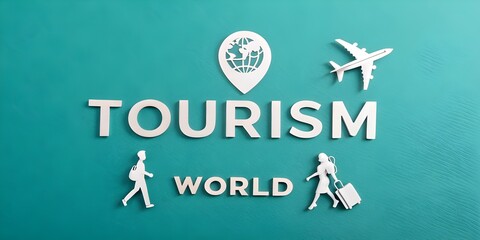 World Tourism Day vector illustration banner poster social media concept idea for tourism, World Heritage Day concept isolated
