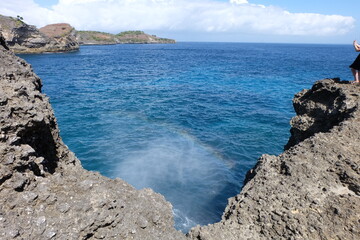 Nusa Penida island, Bali, Indonesia: Kelingking cliff, Broken beach, Atuh beach, Diamond beach, Banah cliff, Crystal Bay beach and Angel's Billabong, the devil pool