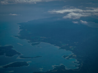 機内から撮影した空