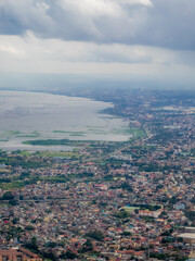 機内から撮影した空