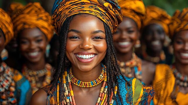 African Women in Vibrant Traditional Attire