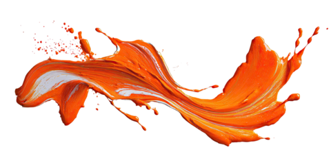 Vibrant orange liquid splash