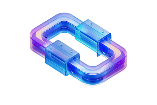 Abstract graphic of interconnected shapes