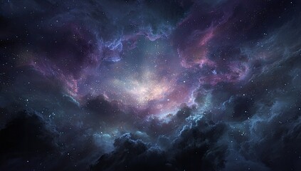 Fototapeta premium Cosmic nebula, swirling colors