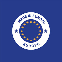 Made in Europe Badge with Star Circle