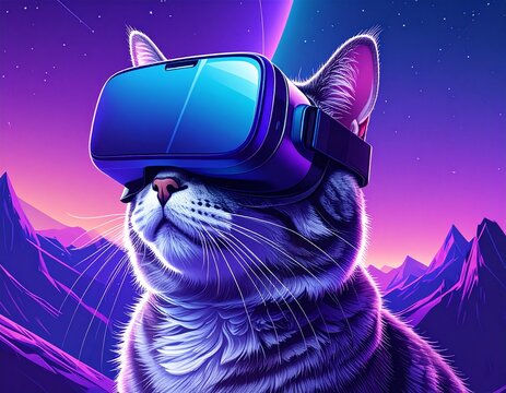 Gato com &oacute;culos virtual 