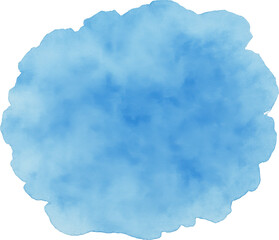 Blue watercolor wash transparent background