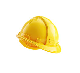 Fototapeta premium Isolated bright yellow safety helmet (1)