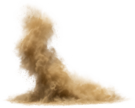 Dust cloud transparent background