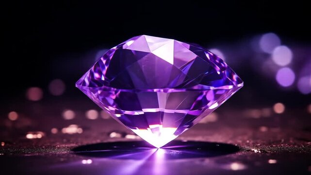 Purple gemstone close up