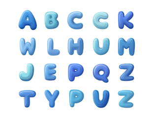 Colorful alphabet letters