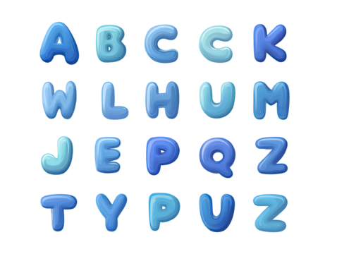 Colorful alphabet letters