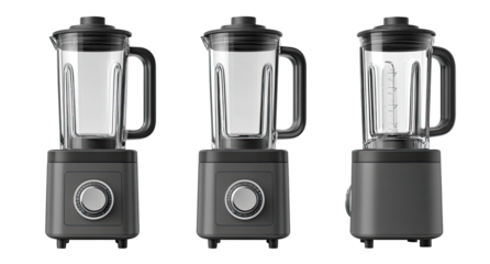 Three blenders in various sizes