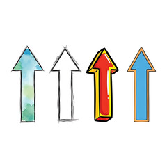 Set Diverse Arrow Collection Showcasing Various Styles and Directions Concept