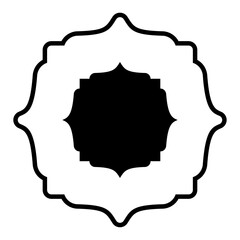 Obraz premium Black and white ornate frame with a decorative inner border suitable for invitations and logos