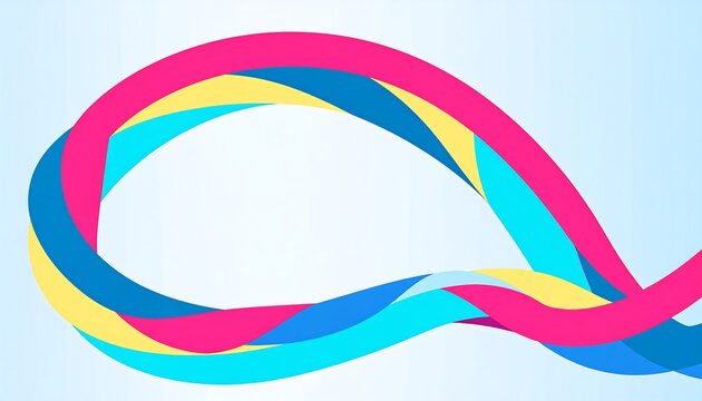 Abstract colorful ribbon design