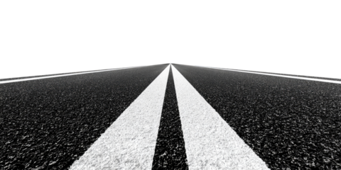 Empty highway stretching into darkness