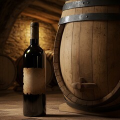 wine and barrel