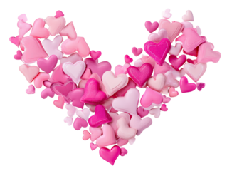 Heart formed from many small hearts