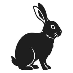 Fototapeta premium Vector art of silhouette of a rabbit, a charming vector illustration for various creative projects and designs 