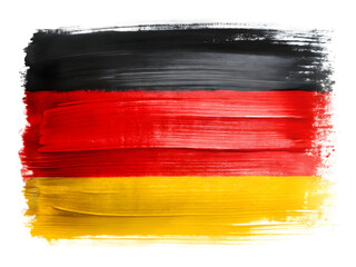 Obraz premium Abstract German Flag Painted with Bold Brushstrokes � Artistic Modern National Symbol
