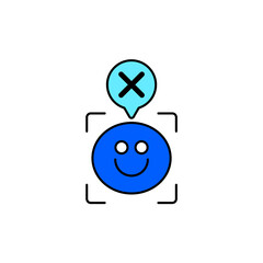 Icon a deepfake detection, isolated against a clean background.