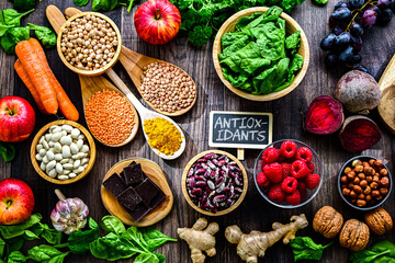 Foods rich in antioxidants. Healthy diet