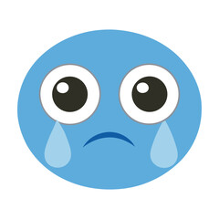 3D Vector Crying Emoji with Tears | Cute Sad Expression Icon