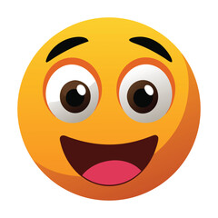 3D Vector Astonished Emoji | Cute Cartoon Surprised Expression Icon