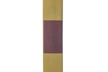 Vintage classic old book spine texture. Antique hardcover book cover design element isolated on white background with clipping path.